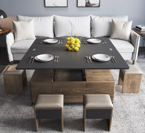 FOLDING DINING TABLE WITH STOOL