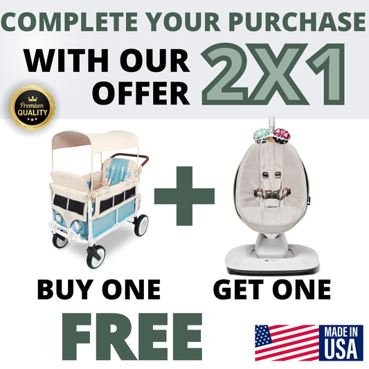 VW4 volkswagen stroller wagon ® (Blue) + 4MOMS - BOGO - $79.99