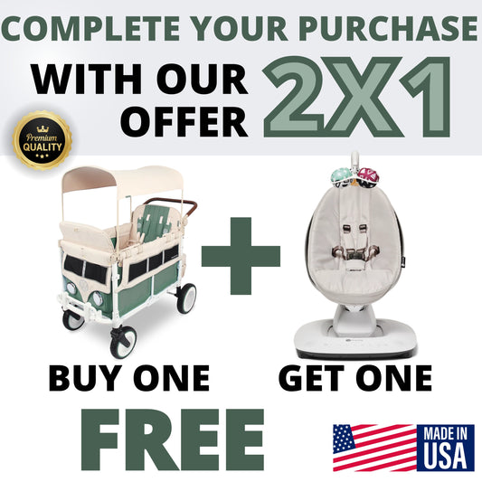 VW4 volkswagen stroller wagon ® (Green) + 4MOMS - BOGO - $79,99